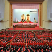 지난 16일 개최된 제9차 전국예술인대회. 현송월 모란봉악단 단장이 발표자로 나섰다. 